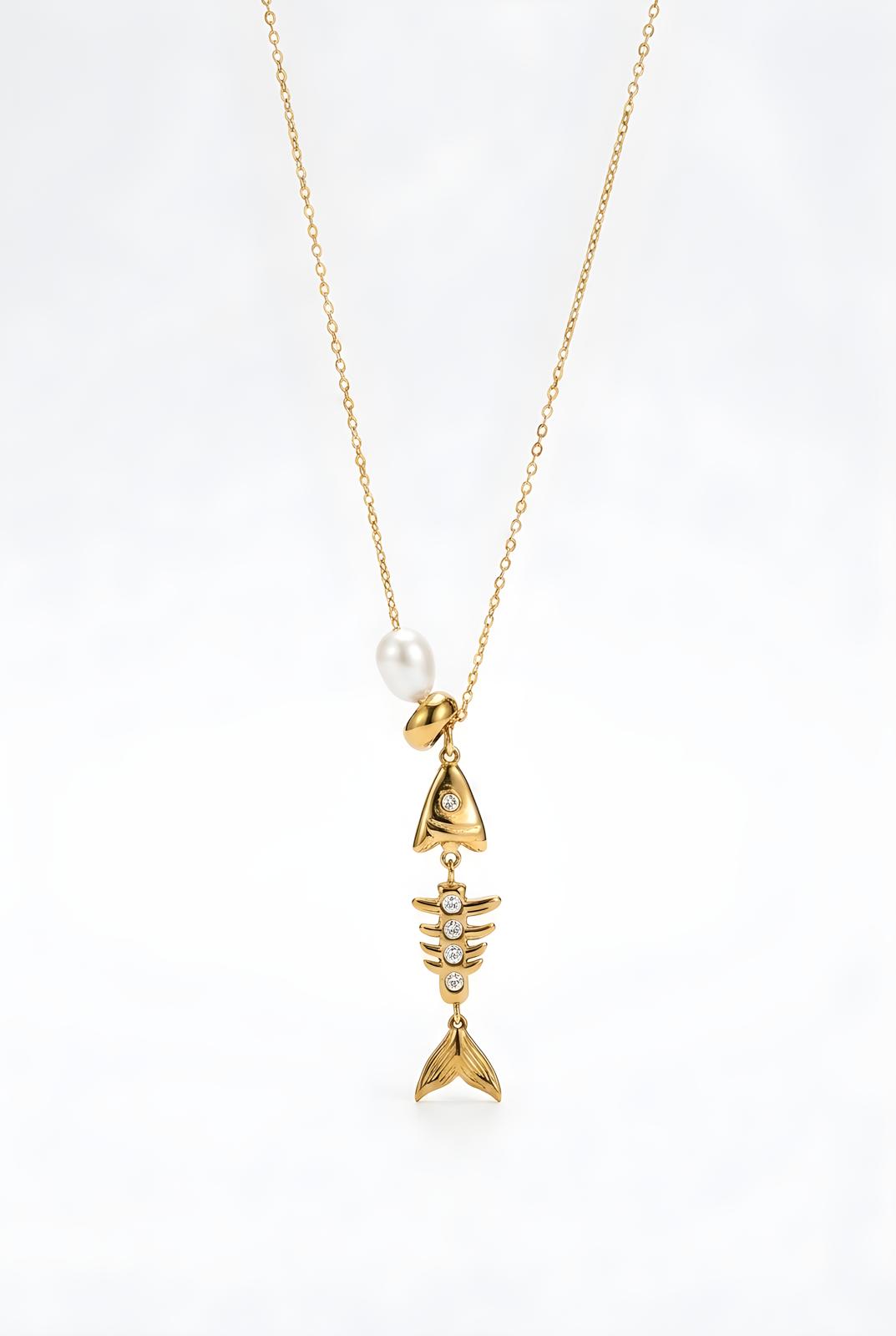 Pearl Fish Necklace